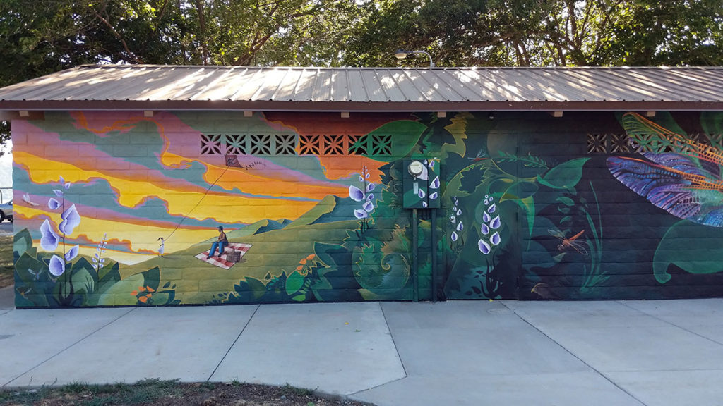 Dragons over Clearlake Mural - Clearlake, CA