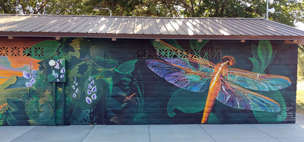 Dragons over Clearlake Mural - Clearlake, CA