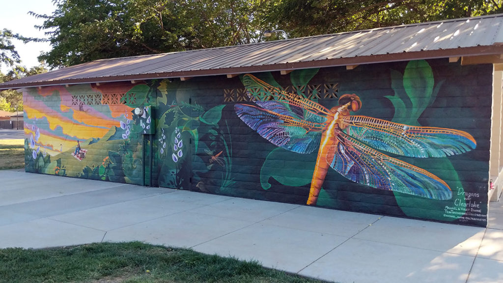 Dragons over Clearlake Mural - Clearlake, CA