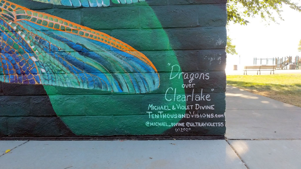 Dragons over Clearlake Mural - Clearlake, CA